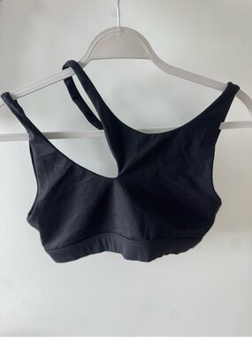 ALO Yoga Black Seamless Scoop-Back Sports Bra